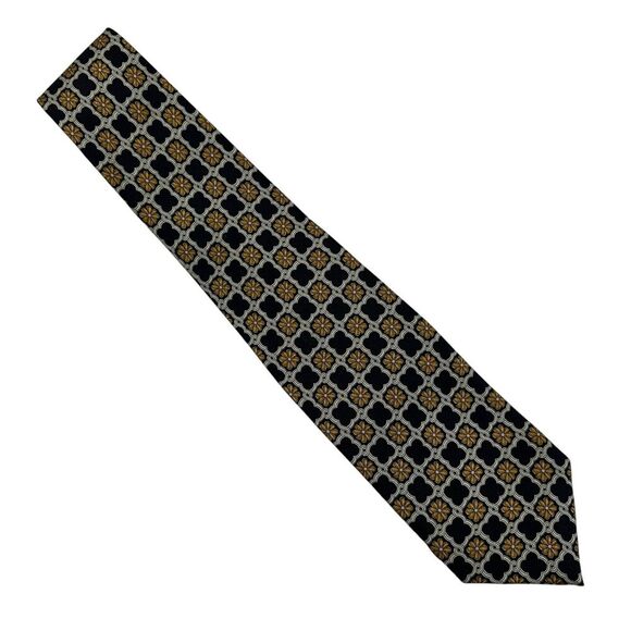 VINTAGE Robert Talbott Varsity Mens Wear Floral 100% Silk Neck Tie Hand Sewn USA - Picture 1 of 7